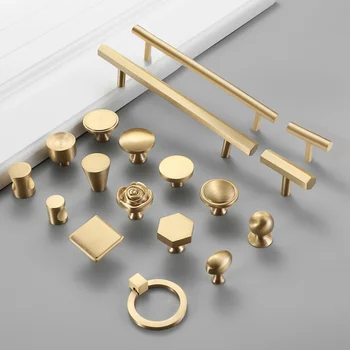 Jól Réz kilinccsel Bútor Modern Egyszerűség Arany Kabinet Gombok Kezeli a Több Formák Fiókban Gombok