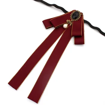 Vörös Bowknot Rózsaszínű Szalag Íj Bross Előre megkötött nyakkendő Női Nyakkendő Esküvői Party Karácsonyi Ajándékok Ünnepség