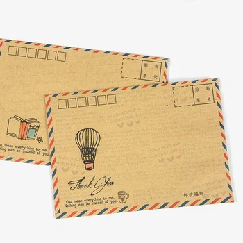 8db Vintage Kraft Klasszikus Borítékok Air Mail B6 Mini Borítékok Post Fotó Levelet Ajándékok Tárolására Hivatal tanszerek (Véletlenszerű