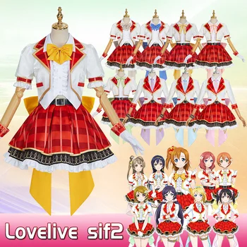 Anime Lovelive! SIF2 μ van Aqours Honoka Umi Rin Eli Minden tagja Idol SJ Egységes Ruha Fél Ruha Cosplay Jelmez Nők 2023