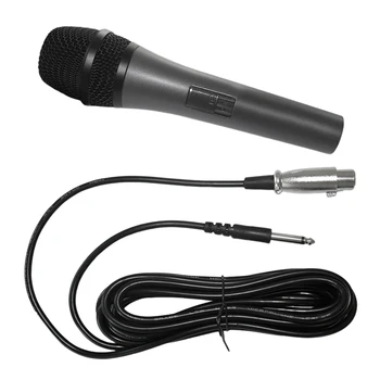 Dinamikus Mikrofon Ki-Vagy Bekapcsolni Vezetékes Karaoke Mikrofon Vokális Zene Teljesítmény