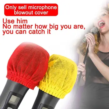 2db Ultra-Vékony Mikrofon kiterjed az Eldobható Nem Szőtt U-alakú O-alakú Búza Esetében KTV Mikrofon Esetben Anti-Spray Mikrofon
