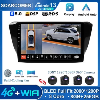 Android 13 QLED autórádió Multimédia Lejátszó Skoda Superb 3 2015 - 2019 Navigációs GPS 4G+WiFi DSP 2 Din Carplay