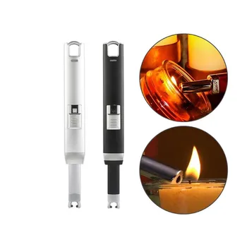Új Elektronikus Könnyebb kiváltó ok Szélálló USB Plazma Konyha Öngyújtók Újrafelhasználható Háztartási Gáztűzhely Gyújtó Gyertyák Kemping