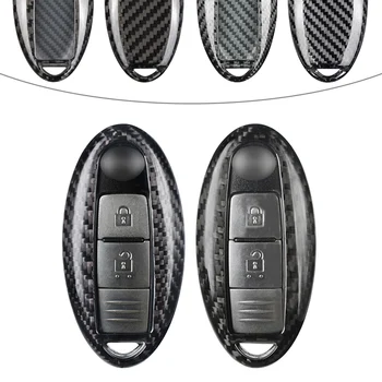 1db Autó Távoli Kulcs Shell Cover tok Valódi szénszál Az Infiniti Q50 Q60 Q70 QX56 QX60 FX34 FX37 FX45 FX50 EX35 EX37 JX35