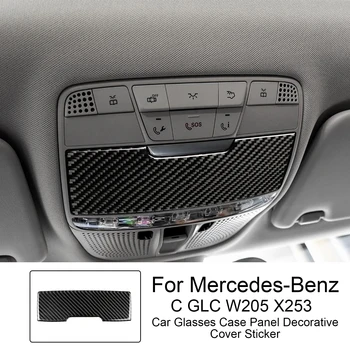 A Mercedes-Benz C-GLC Osztály W205 X253 Szénszálas Belső Auto Szemüveg Doboz Panel Trim Borító Matrica Dekoráció, Autó Tartozékok