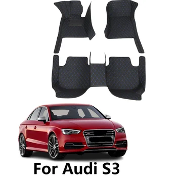 Autó Szőnyeg Audi S3 2019 2018 2017 2016 2015-Ig Vízálló Autó Szőnyeg Autó Stílus Egyéni Belső Tartozékok Autós Szőnyeg Fedél