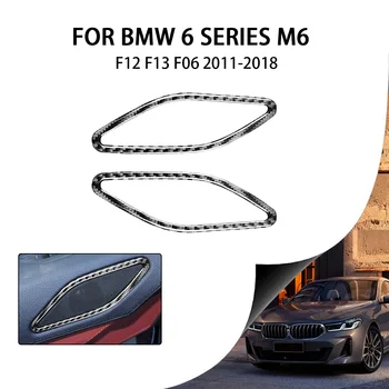 A BMW 6-os Sorozat M6 F12 F13 F06 2011-2018 M Sport Igazi Szénszálas Matricák Ajtó Kürt Fedél Autó Belső Stílus Tartozékok