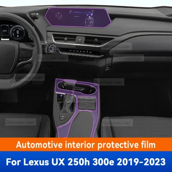 A LEXUS UX 250h 300e 2019-2023 Autó Belső Sebességváltó Panel Műszerfal, középkonzol Anti-Semmiből Védőfólia Tartozékok