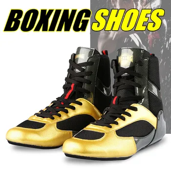 A Férfiak Birkózó Cipő, Könnyű Boxing Harcművészeti Taekwondo Sanda Képzés, Cipő, Harci Birkózás Cipők Plus Size 35-46