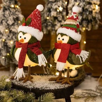 1DB Karácsonyi Arctalan Baba Gnome Díszek LED Plüss Kötés Kézműves Medál, Dekor, Dekoráció, Otthon a Gyerekek Ajándék