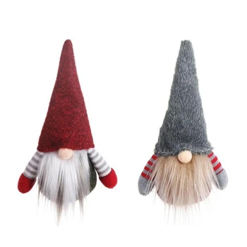 Karácsonyi Gnome a Baba Skandináv tomte barátja Mikulás Figura Plüss Elf Játék a Szabadban, Udvaron, Erkélyen Mini Zamatos Dekoráció