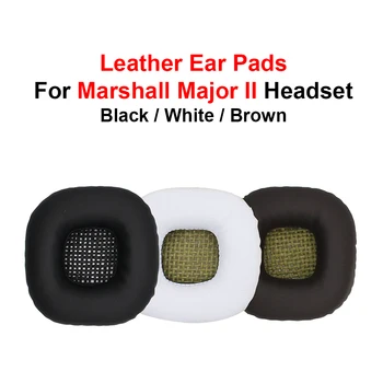 1 Pár fülvédő Fehérje, a Bőr pedig Szivacs Hab Fül Párna helyett Marshall Major II Fülhallgató Fekete / Fehér / Barna