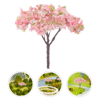 Mesterséges cseresznyevirág Fák Mini Élethű cseresznyevirág Fa Mini Virág, Fa, Fű Micro Táj Otthoni Dekoráció