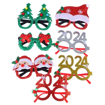 2024 Karácsonyi Dekorációs Szemüveg Felnőtt Gyermekek Fotó Kellékek Hóember Fa Íj Szemüveg Keret, Karácsonyi, Szilveszteri Buli Kellékek