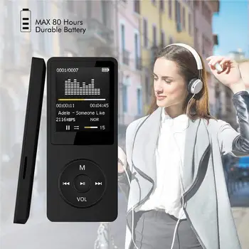 Audio Player Diák Kiegészítők MP3, elemmel működő Mini MP4 Király kártyaolvasó Energiatakarékos Nyelv Kiválasztása zenelejátszók