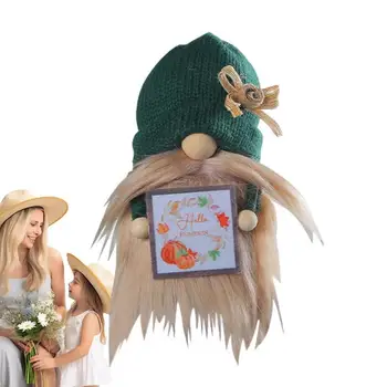 Plüss Törpék Hosszú Szakállú, Plüss Baba Őszi Gnome Plushies Kényelmes Kézzel Készített Puha Gnome Plushies A Könyvespolc Hálószoba