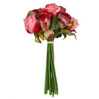 12db/Sok Mesterséges Rózsa a Virágok, Esküvői Csokor, Fehér, Rózsaszín Thai Királyi Rose Selyem Virágokat, Otthoni Dekoráció Esküvői Party Dekor