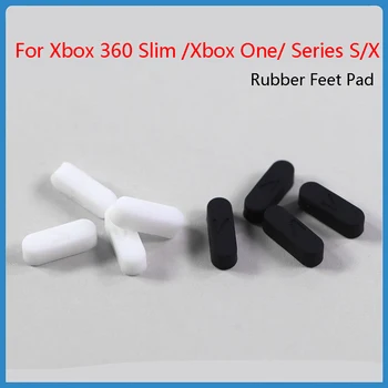 5Set Gumi Lábak Pad Xbox 360 Slim /Xbox, Egy/ Sorozat, S/X Játékvezérlő Gumi Láb Pad Fehér/Fekete Láb Pad Csere