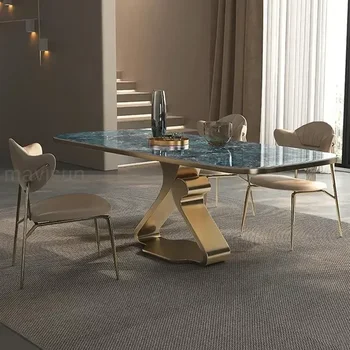 GY13 Luxus Étkező Asztal, Gyönyörű Mintás, Fényes Asztal High-End Bútor A Konyhában Juegos De Comedor Bútorok